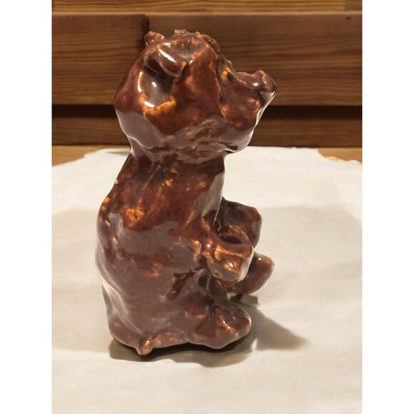 Handcrafted Ceramic Bear Figurine - Picture 4 of 5